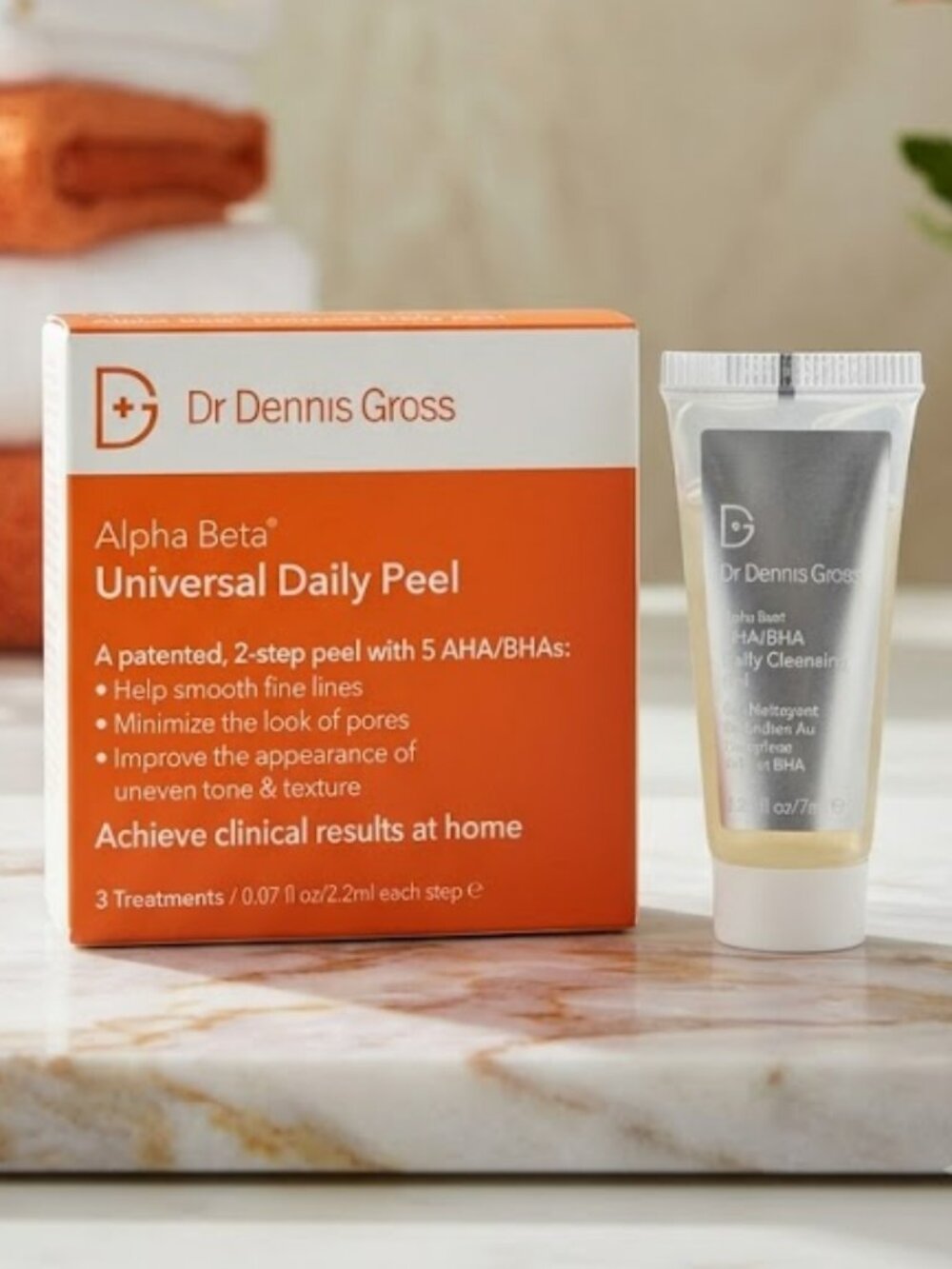 Dr Dennis Gross Alpha Beta Universal Daily Peel and AHA/BHA Daily Cleansing Gel